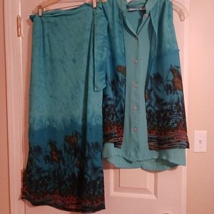 2pc skirt and top